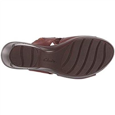 Sandalia Clarks Lynette Trudie Mujer Caoba Ny Cuero