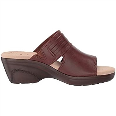 Sandalia Clarks Lynette Trudie Mujer Caoba Ny Cuero