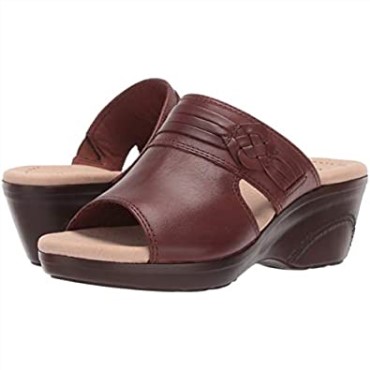 Sandalia Clarks Lynette Trudie Mujer Caoba Ny Cuero