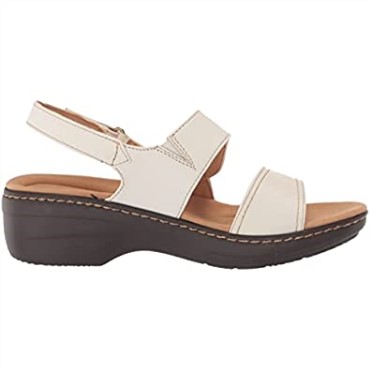 Sandalia Con Tacón Clarks Mujer Merliah Opal Piel Blanca