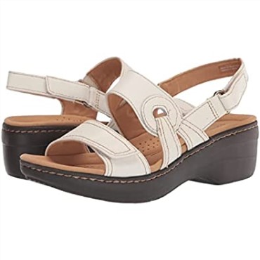 Sandalia Con Tacón Clarks Mujer Merliah Opal Piel Blanca