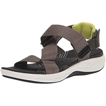 Sandalias Planas De Mujer Clarks Mira Sun Textil Verde Oliva Oscuro