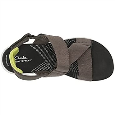 Sandalias Planas De Mujer Clarks Mira Sun Textil Verde Oliva Oscuro