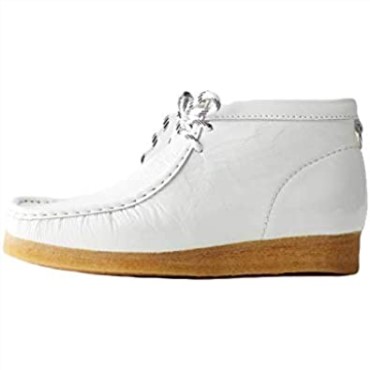 Botas Clarks Mujer Originals Wallabee Charol Blanco