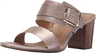 Sandalia Mujer Clarks Ralene Rose Champagne Piel Metalizada
