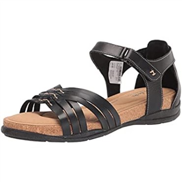 Sandalia Plana Mujer Clarks Roseville Cove Piel Negra