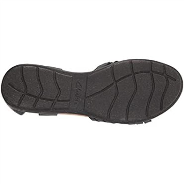 Sandalia Plana Mujer Clarks Roseville Cove Piel Negra