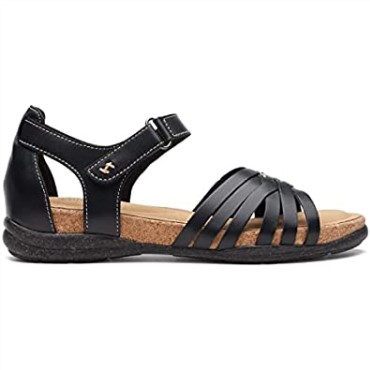 Sandalia Plana Mujer Clarks Roseville Cove Piel Negra