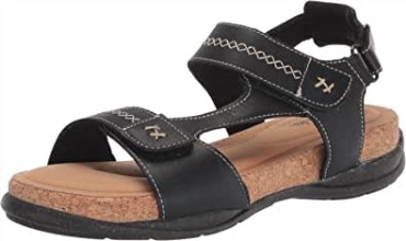 Sandalia Plana Mujer Clarks Roseville Mae Piel Negra