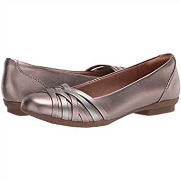 Clarks Sara Clover Bailarinas Mujer Metalizado Sintético Combi