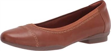 Clarks Sara Orchid Bailarinas Mujer Cuero Caramelo