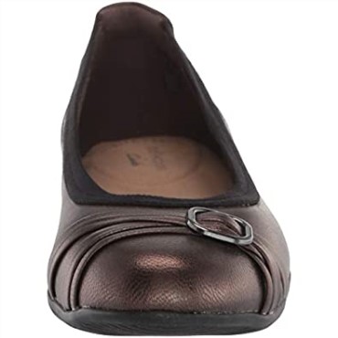 Clarks Sara Tulip Bailarinas Mujer Cuero Metalizado
