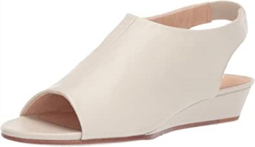 Sandalia Mujer Clarks Sense Seda Cuña Piel Blanca