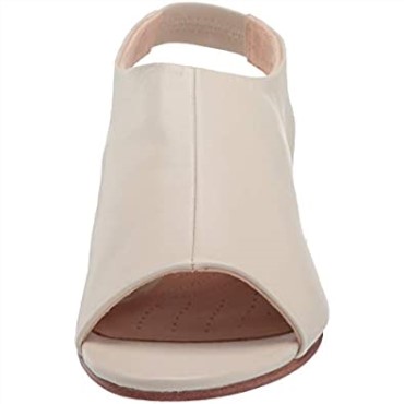 Sandalia Mujer Clarks Sense Seda Cuña Piel Blanca