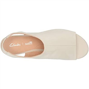 Sandalia Mujer Clarks Sense Seda Cuña Piel Blanca