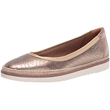 Clarks Serena Kellyn Loafer Flat Cuero Metálico Mujer