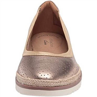 Clarks Serena Kellyn Loafer Flat Cuero Metálico Mujer