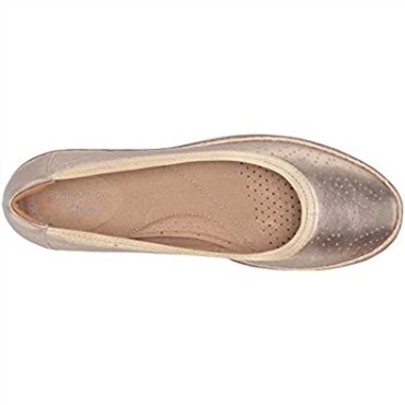 Clarks Serena Kellyn Loafer Flat Cuero Metálico Mujer