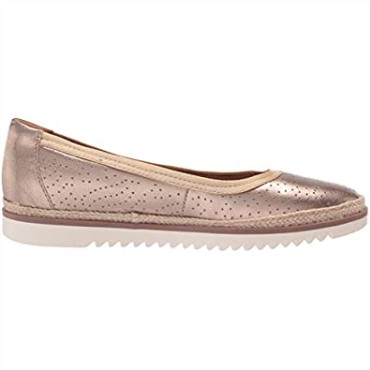 Clarks Serena Kellyn Loafer Flat Cuero Metálico Mujer