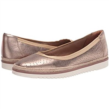 Clarks Serena Kellyn Loafer Flat Cuero Metálico Mujer