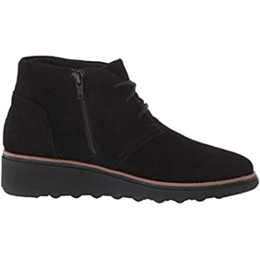 Botines Clarks Mujer Sharon Hop Ante Negro