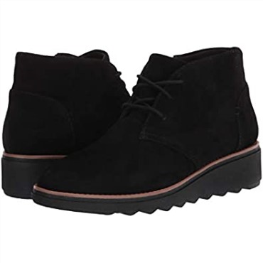 Botines Clarks Mujer Sharon Hop Ante Negro
