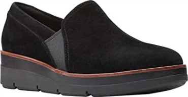 Clarks Shaylave Slip En Ante Negro Para Mujer