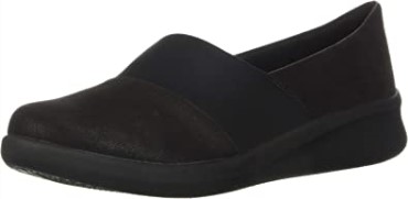 Clarks Sillian 20 Moon Loafer Mujer Negro Sintético