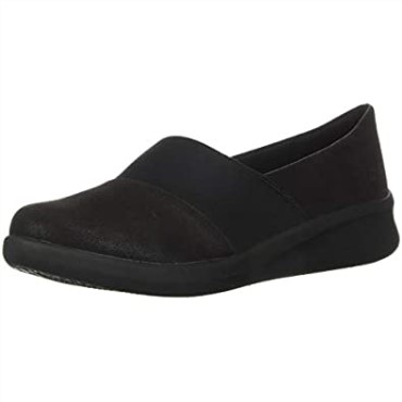 Clarks Sillian 20 Moon Loafer Mujer Negro Sintético