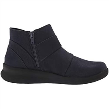 Botines Clarks Mujer Sillian 20 Rise Azul Marino Sintético