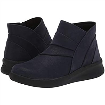 Botines Clarks Mujer Sillian 20 Rise Azul Marino Sintético