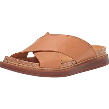 Clarks Trace Drift Cuero Marrón Claro Para Mujer