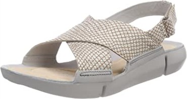 Sandalias Mujer Clarks Tri Chloe Sling Back Plateado Metálico