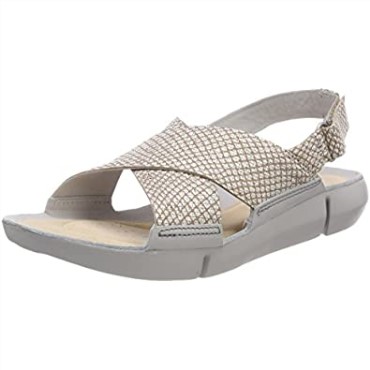 Sandalias Mujer Clarks Tri Chloe Sling Back Plateado Metálico