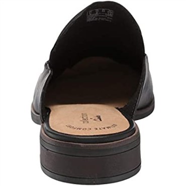 Zuecos Mujer Clarks Trish Plant Cuero Negro