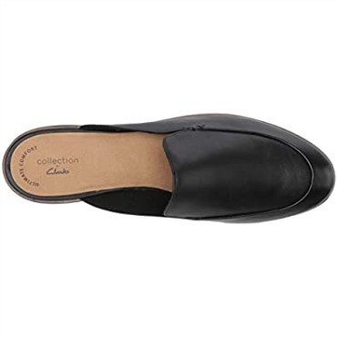 Zuecos Mujer Clarks Trish Plant Cuero Negro