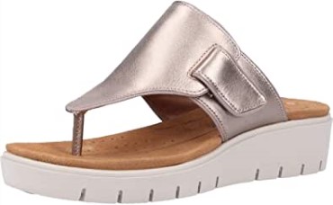 Sandalias Clarks Mujer Un Karely Dew Sling Back Oro Metalizado Oro
