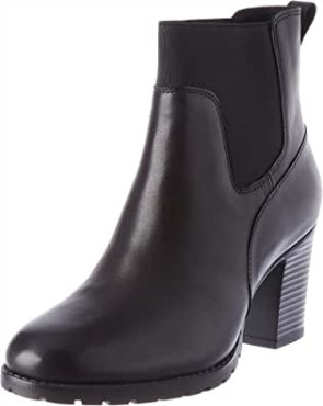 Clarks Verona Facil Fashion Boot Mujer Negro Cuero