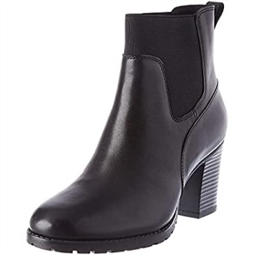 Clarks Verona Facil Fashion Boot Mujer Negro Cuero