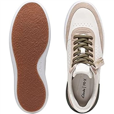 Zapatos Court Lite Tor Nubuck Blanco Roto Combi Clarks