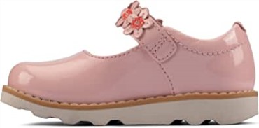 Zapatos De Cuero Para Niños Pequeños De Pétalos De Corona Rosa Clarks