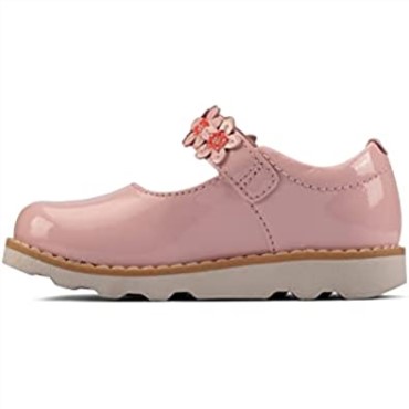 Zapatos De Cuero Para Niños Pequeños De Pétalos De Corona Rosa Clarks