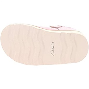 Corona Pétalo Zapatos De Cuero Para Niños Pequeños Anchos Rosa Clarks