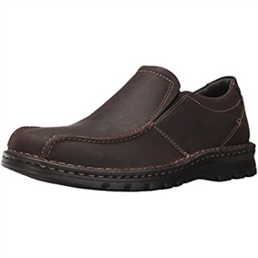 Mocasín De Hombre Clarks Vanek Step De Piel Marrón Oscuro