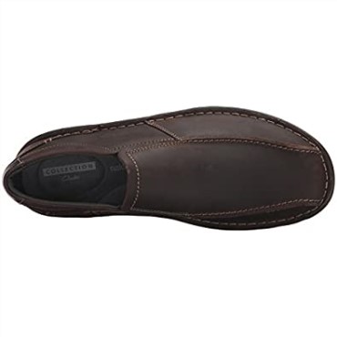 Mocasín De Hombre Clarks Vanek Step De Piel Marrón Oscuro