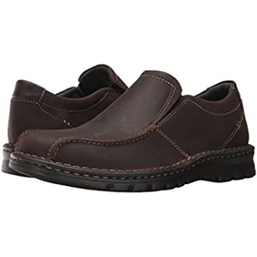 Mocasín De Hombre Clarks Vanek Step De Piel Marrón Oscuro