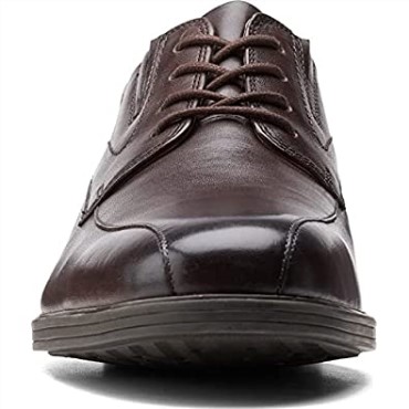 Cuero Marrón Oscuro Clarks Hombres Whiddon Pace Oxford