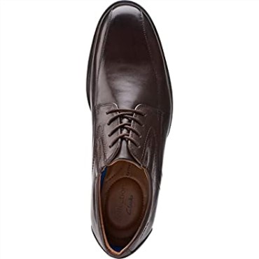 Cuero Marrón Oscuro Clarks Hombres Whiddon Pace Oxford