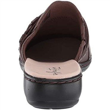 Zuecos Mujer Clarks Leisa Clover En Piel Marron Oscuro