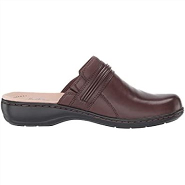 Zuecos Mujer Clarks Leisa Clover En Piel Marron Oscuro